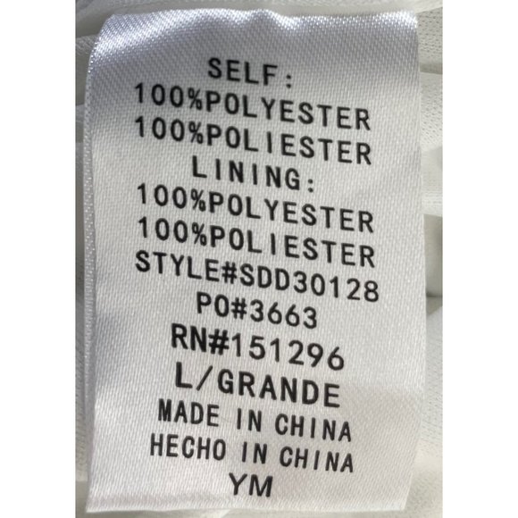 The Sang Women's Size Large White & Silver Sequin Party Dress - Picture 4 of 6